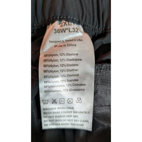NOUKOW Outdoor Hiking Pants Mens 2XL Gray Quick Dry SPF 50+ 6 Zipper Pockets - Picture 8 of 10